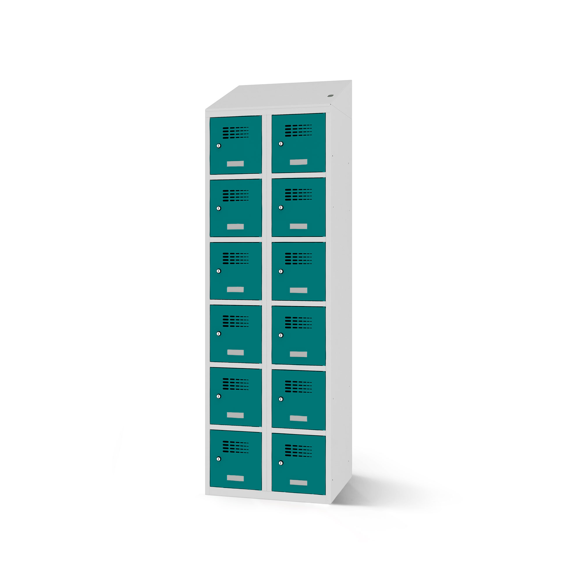 Lade-Fächerschrank 2-spaltig mit Steckdose von TOROBOX